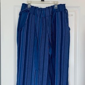 Blue Striped Pants